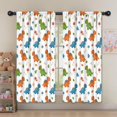 thumbnail image 5 of Blackout Kids Curtains,White Cartoon Dinosaurs Mushrooms Pattern Childrens Insulated Curtains Set Of 2,Bedroom Essentials,Toddler Room Decor 52"x63", 5 of 5