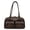 Coffee No pendant, variant on HUISZJ Retro Top Handle Bag, Multi Pockets Shoulder Bag, PU Leather Handbag for Travel Work Picnic (Black)