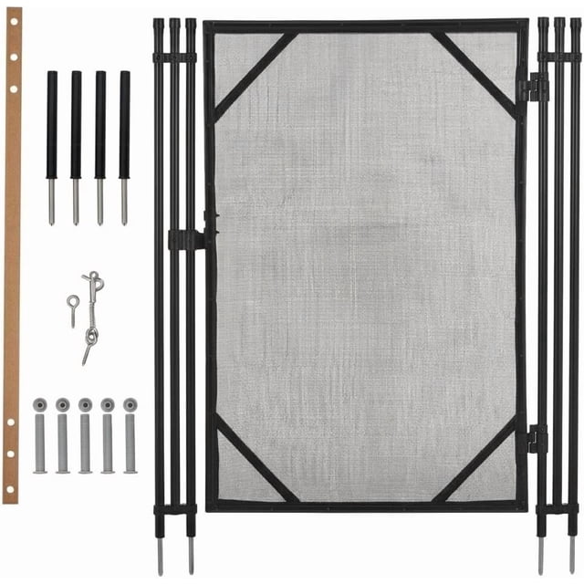 YUSAZENS Composite Fiber Pool Safety Fence, Removable Pool Barrier for Inground Above Ground Pool Backyard Safety 4x2.5ft