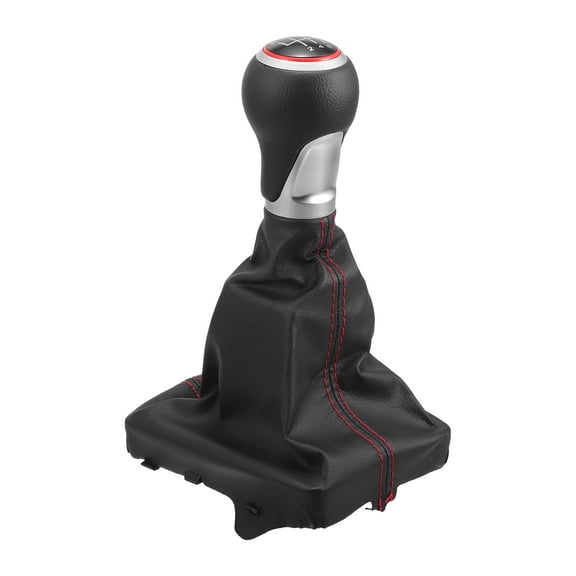 6 Speed Manual Shift Knob with Boot Cover - Stick Shifter Knob - for Audi A6 C6 4F 04-08 Plastic