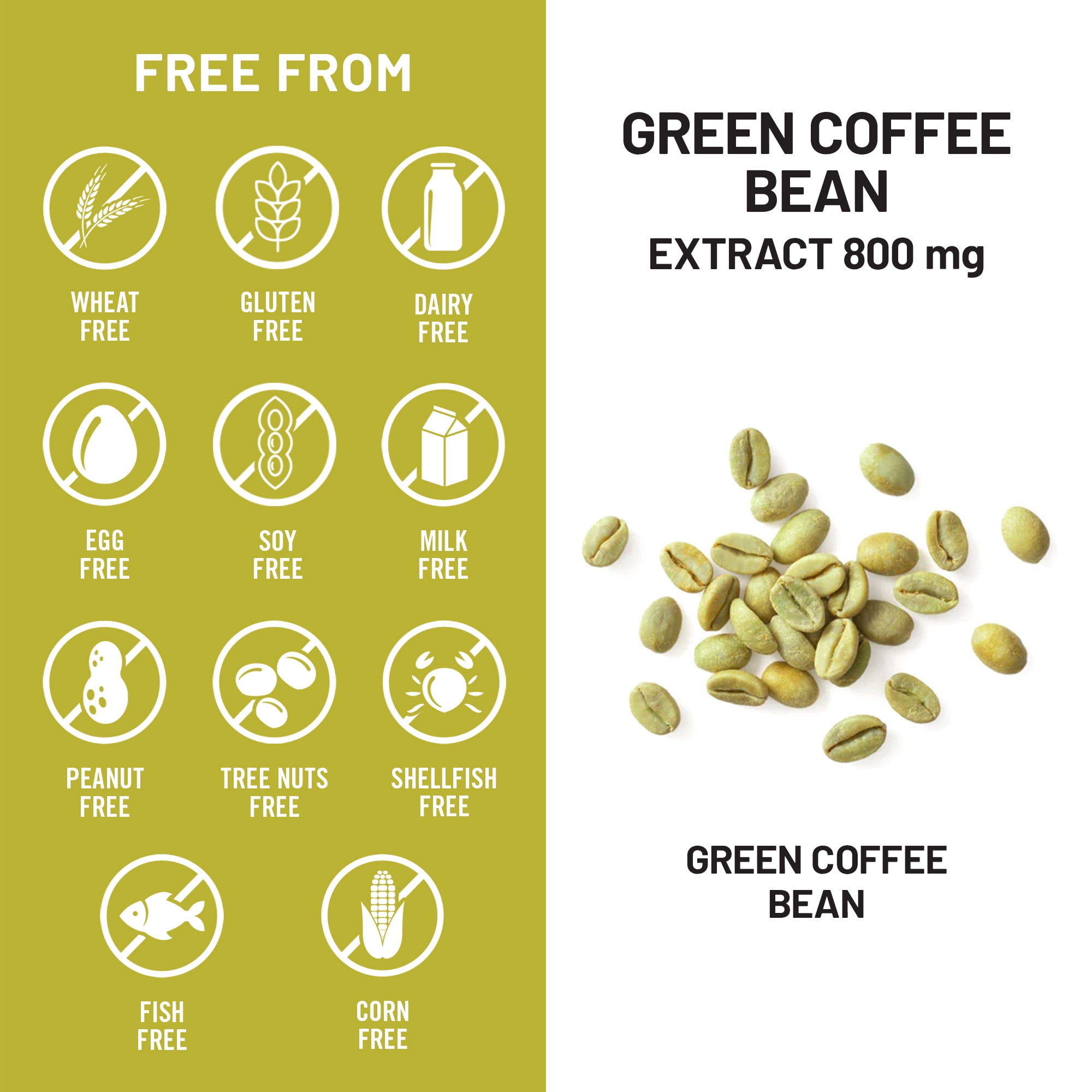 NatureWise Green Coffee Bean Extract - Vegan, Non-GMO - 60 Capsules[30-Day Supply]