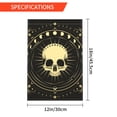 thumbnail image 2 of Skull Magic Moon Phases Vintage Garden Flag Outdoor House Flags 12 X 18 Inch Banner Yard Home Decoration, 2 of 6