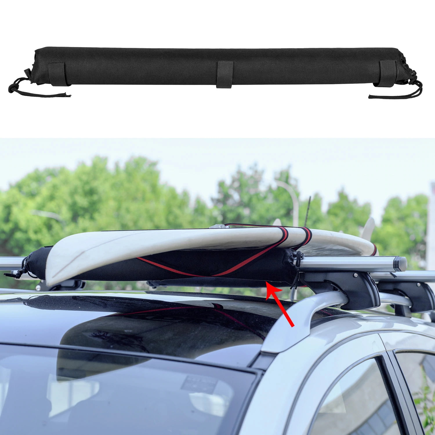 Details about   DORSAL SunGuard No Fade Aero Roof Rack Pads Car Crossbar Surfboard Kayak SUP S 