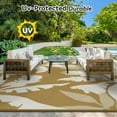 thumbnail image 4 of VUNATE Outdoor Rug Carpet 8'x10' Waterproof Reversible Patio Rug Portable Indoor Outdoor Rug Plastic Straw Rug for Beach RV Camping Garden Picnic Deck Backyard Tropical Porch Decor Yellow, 4 of 7