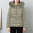 thumbnail image 2 of Winter Jackets for Women Short Padded Coat Winter Warm Thermal Outerwear With Hood Detachable Windproof Jacket For Cold Weather Winter Coats for Women, 2 of 7