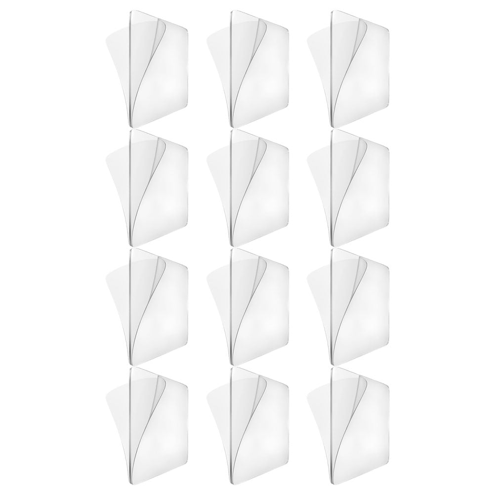 Minkissy 12Pcs Traceless Clear Tape Transparent Adhesive for Carpet Pet Mats Yoga Mats