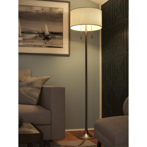 Stowe Floor Lamp - Antique Brass