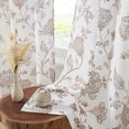 thumbnail image 2 of Exultantex European Floral Grommet Curtain 52x84 Inch, Semi-Sheer Terracotta Red, 2 of 5