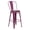 Purple, variant on Flash Furniture Cindy 30" High Crystal Teal-Blue Metal Barstool with Back and Wood Seat
