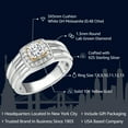 thumbnail image 2 of Gem Stone King Men's 925 Sterling Silver and 10K Yellow Gold White Moissanite and White Lab Grown Diamond Ring for Men | 0.48 Cttw | Available in Size 7, 8, 9, 10, 11, 12, 13, 2 of 4