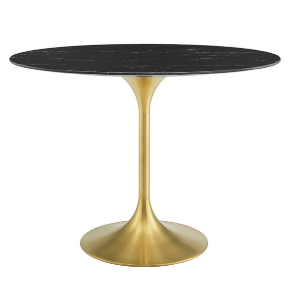 Dining Table, Oval, Artificial Marble, Metal Steel, Gold Black, Modern Contemporary Urban Design, Kitchen Room Cafe Bistro Restaurant Hospitality
