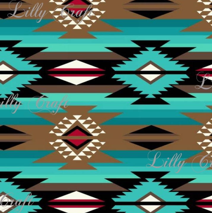 Native American Aztec Indian Southwest Geometric Fleece fabric BTY 60"w 