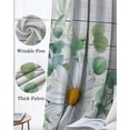 thumbnail image 6 of Eucalyptus Leaves Black Out Curtains 63 Inch Long, Room Darkening Draperies Curtains Panels, Daisy Spring Floral Botanical Wooden Thermal Insulated Curtain for Bedroom Living Room 52"x63" 2 Panels, 6 of 8