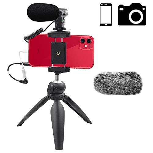 YC-VM100 Microfono compatto con videocamera per fotocamera Shotgun Youtube Vlogging Facebook Livestream registrazione microfono per iPhone 6/6s per fotocamere Canon Nikon Sony DSLR