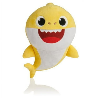 Cute Plush Toy 12.6 Inch Yellow Baby Shark Doll Sofa Bed Plushier Stuffed Pillow Soft Bubble Plushie Toy Kawaii Cartoon Gift for Kids Growth Companion