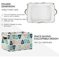 thumbnail image 2 of Coolnut Foldable Storage Bins Colorful Triangle Fabric Storage Baskets Collapsible Decorative Baskets Closet Organizer Bins with PU Handles for Shelves Home Closet Living Room-2Pack Decor Gifts, 2 of 7