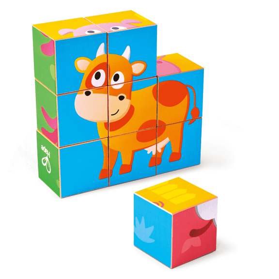 Rompecabezas de Bloques con Animales de Granja Hape