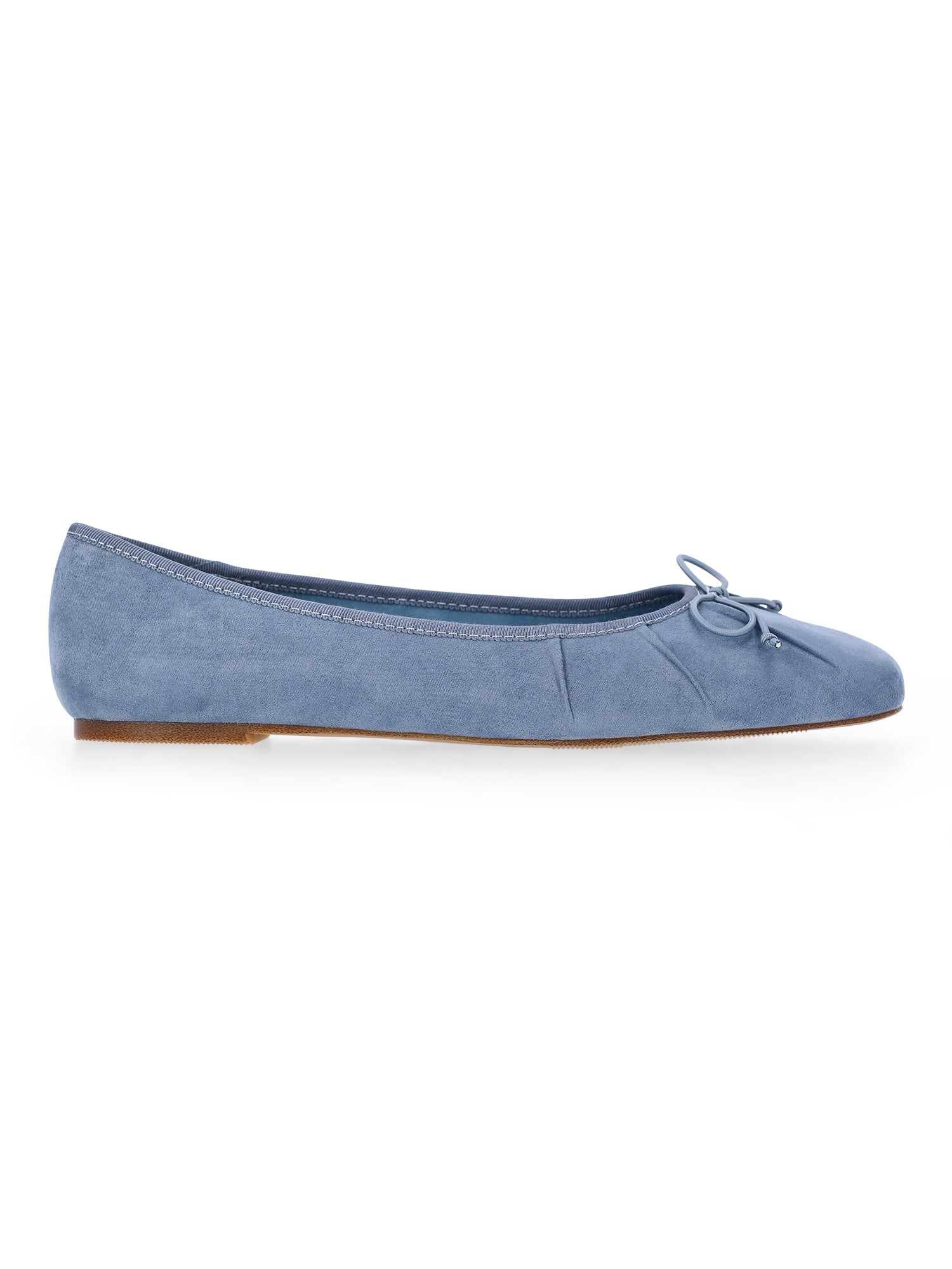 Time and Tru Women's Pleated Ballet Flats