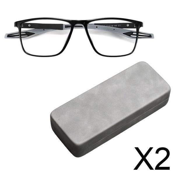 2xGafas De Lectura Deportivas Con Bloqueo De Luz Azul Para Mujeres Y Hombres Que Viajan En Color Negro Y Gris 400 degree