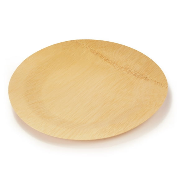 Round Disposable Bamboo Veneer Plates