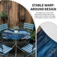 thumbnail image 2 of Blue Marble Round Tablecloth for 45-54 Inch Tables,Fitted Table Cover with Elastic Edge,Contemporary Abstract Golden Foil Texture Waterproof Outdoor Table Cloth Protector for Patio Garden Dinner, 2 of 9