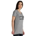 thumbnail image 2 of Inkmeso Caffeinated & Vaccinated Funny Pro-Vaccine Womens Top Cotton T-shirt-AA, 2 of 9