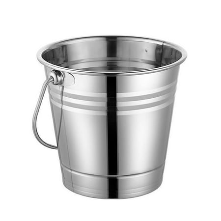 

CKCL Large Bucket Stainless Steel Champagne Beers Bucket Wine Chiller with Handle Home Bar(1.5L)