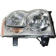 Headlight For 2005-2007 Jeep Grand Cherokee Passenger Side w/ bulb