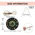 thumbnail image 6 of Artsy Woodsy Wheel of the Year Wood Witch Calendar Hanging Wall Decorations with Jute Twine Flat Round with Word Knot Pattern 300x5mm, 6 of 9