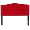 thumbnail image 6 of Emma + Oliver Arched Button Tufted Upholstered Full Size Headboard in Red Fabric, 6 of 7