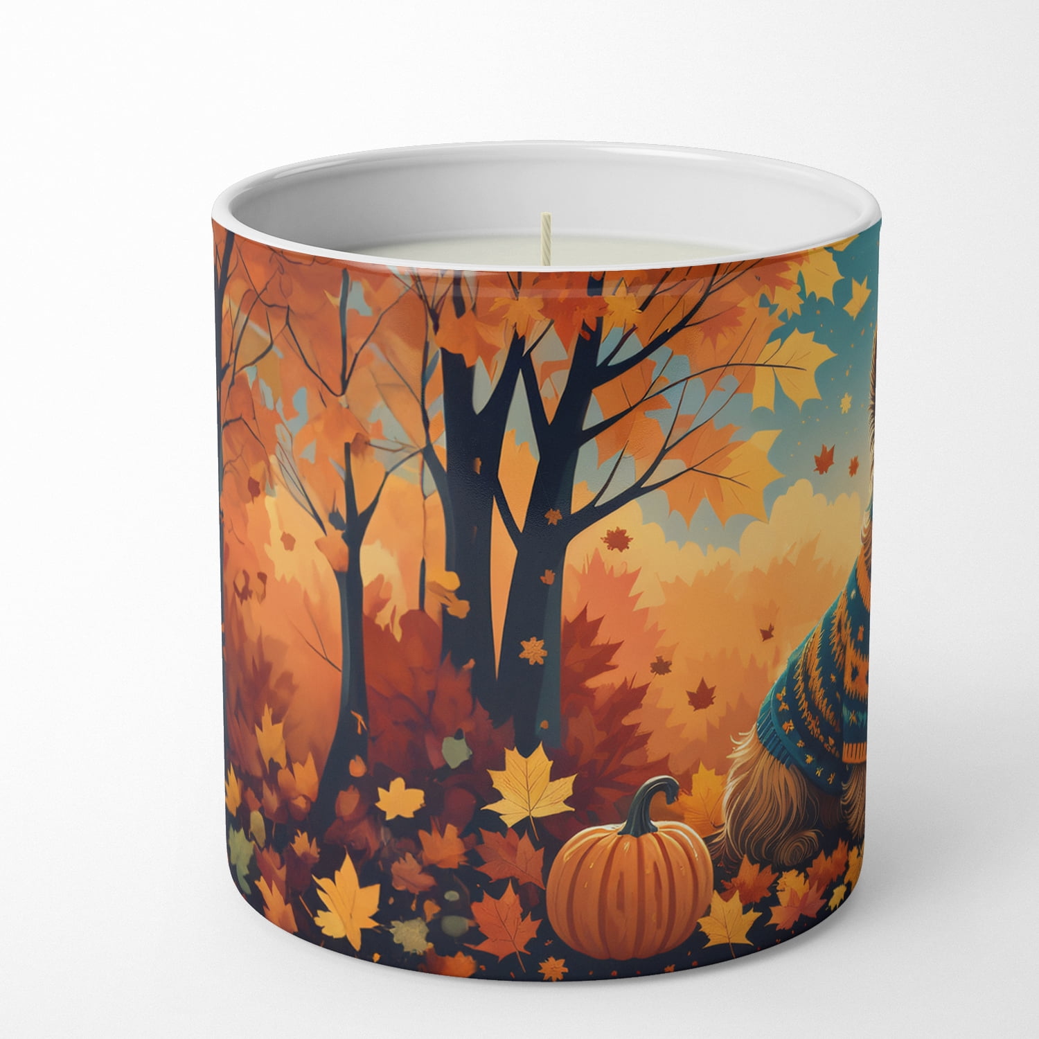 Carolines Treasures DAC1010CDL 10 oz Unisex Australian Terrier Terrier Fall Decorative Soy Candle