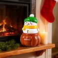 thumbnail image 5 of Mini Christmas Lighted Snowman Figurine Glittering Tabletop Decoration Ornament Figurine Night Light Lamp Holiday Centerpiece, 5 of 7