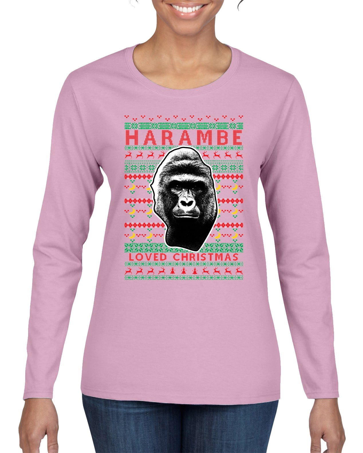 harambe loved christmas sweater