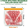 thumbnail image 2 of wqlpp-Gallon Sacs de Congélation, Sacs Ziplock Réutilisables Sacs en Silicone Sacs de Stockage Alimentaire Réutilisables, Grands Sacs Fermeture à Glissière Lock Gallon, Déjeuner Maison Réfrigérateur Organisation de Cuisine Rangement Préparation de Repas Ensembles de Congélation, 2 of 4