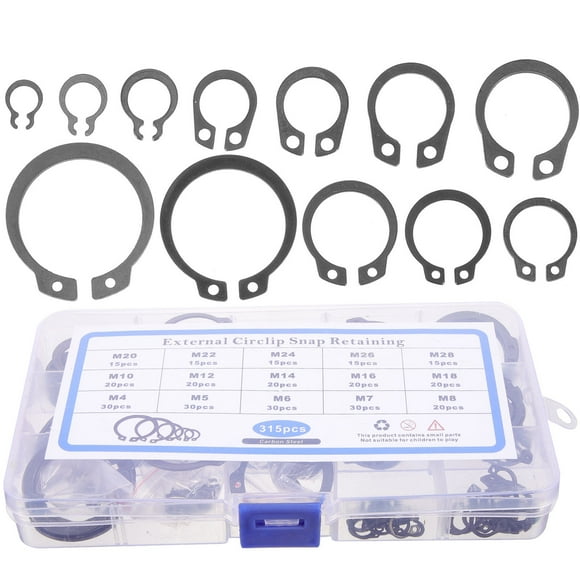 WHAMVOX 315Set Steel Retaining Rings Assorted Color Retaining Clip Assortment for Ships