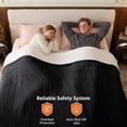 thumbnail image 3 of U by Bedsure Electric Heated Blanket King Size 100" x 90" with Preheat Function, Soft Flannel Black, Fast Heating with 6 Time Settings (up to 10H) & 6 Heat Settings, Gifts for Grandma, 3 of 10