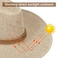 thumbnail image 6 of Gustave 4 Pack Cowboy Hats for Men Women Classic Western Cowgirl Hat Wide Brim Cap Fedora Sun Hats with Wind Lanyard, 6 of 10