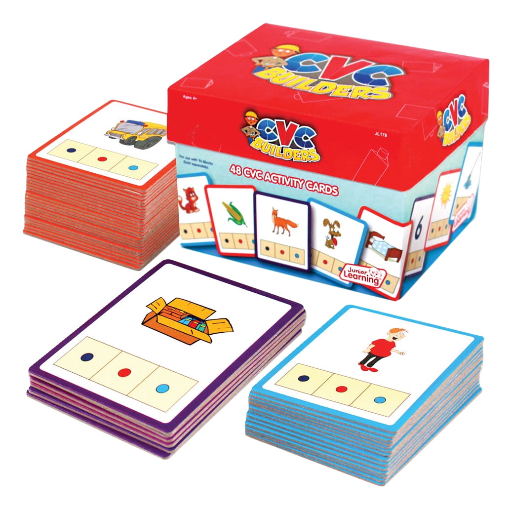 Junior Learning CVC Builders Activity Cards, Set of 48