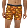 thumbnail image 2 of Men'S Boxer Briefs, Dinosaurs And Leaves Soft And Breathable Mens Underwear Boxer Briefs With Widen Waist, 2 of 2