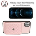 thumbnail image 4 of Allytech iPhone 11 Pro Case Wallet with Shoulder Strap, Luxury Back Cover for Girls Women PU Leather Shockproof Cards Holder Stand Magnetic Closure Phone Case for Apple iPhone 11 Pro,Pink, 4 of 9
