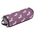 thumbnail image 2 of Hair Tool Organizer Bag with Heat Resistant Mat Removable Travel Storage Case for Hot Air Brushes Curling Irons Cartoon Unicorns and Stars, 2 of 8
