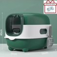 thumbnail image 1 of MiFuny Smart Cat Litter Box with Ultraviolet Sterilization Enclosed Cat Toilet Splash Proof Cat Box with Sand Leakage Pedal Pets ShopWise Round, 1 of 14