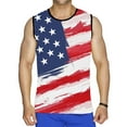 thumbnail image 2 of DPTALR Men Casual Round Neck Pullover Flag 3D Digital Printing T-shirt Tops Vest, 2 of 5