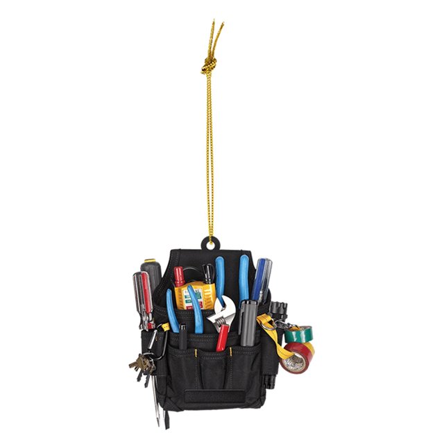 Colgante de herramienta de electricista de acrílico de doble cara, colgante decorativo, sombrero de Navidad