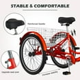 thumbnail image 5 of LILYPELLE 20" Adult Tricycle 7 Speed, Three Wheel Bikes for Adults 350lbs,Low-Step Through Trike Cruiser for Exercise Shopping Outdoor Activities,Red, 5 of 16