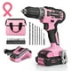 thumbnail image 1 of Taladro inalámbrico WORKPRO 20V rosa 2.0Ah con cargador, 1 of 8