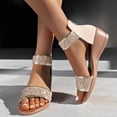 thumbnail image 2 of Dakaela Women's Wedge Sandals Ankle Strap Summer Dress Shoes Sequin Comfortable Open Toe Casual Sandal, 2 of 6