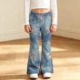 thumbnail image 6 of Fancifize Flare Leg Pants for Girls, Elasitc Waist Bell Bottom Pants, Trendy Floral Print Retro Trousers 2-13 Years, 6 of 6