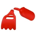 thumbnail image 2 of lionlar 2 Piece Beach Sand Toy Set for Kids, Garden Tools, Smooth Pool, Water Toys, Sand Red, 2 of 9