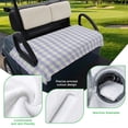 thumbnail image 5 of Golf Cart Seat Covers for 2 Seater,Purple Microfiber Cart Seat Towel Blanket,Grid Checkered Plaid Gingham Lattice Trellis Absorbent Breathable Non Slip Bench Seats Protector for Golf Course 51"x31", 5 of 9